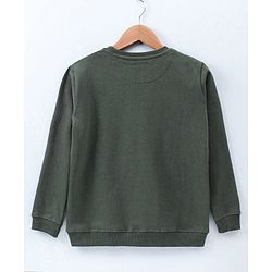 Pine Kids Full Sleeves Bio Washed Sweatshirt Text Graphic Pack of 2 - Orange & Green