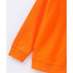 Pine Kids Full Sleeves Bio Washed Sweatshirt Text Graphic Pack of 2 - Orange & Green