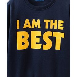 Pine Kids Full Sleeves Bio Washed Sweatshirt Text Graphic Pack of 2 - Yellow & Blue