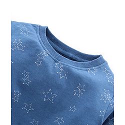 Pine Kids Full Sleeves Bio Wash Frock Printed - Blue
