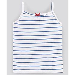 Pine Kids Anti-Microbial & Biowashed Sleeveless Slips Multi Print & Bow Pack Of 3 - Blue White
