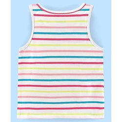 Pine Kids Cotton Sleeveless Slips Solid & Stripes Pack of 3 (Colour May Vary)