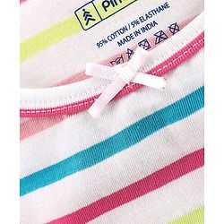 Pine Kids Cotton Sleeveless Slips Solid & Stripes Pack of 3 (Colour May Vary)