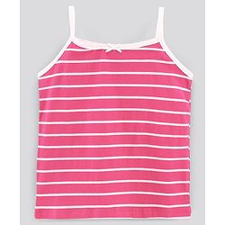 Pine Kids Sleeveless Cotton Slips Butterfly And Stripe Print Pack Of 3 (Colour May Vary)