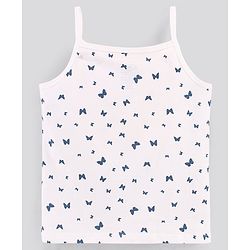 Pine Kids Sleeveless Cotton Slips Butterfly And Stripe Print Pack Of 3 (Colour May Vary)