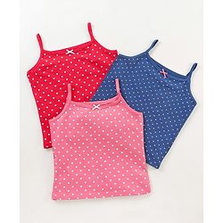 Pine Kids Sleeveless Anti Microbial Slips Pack of 3 (Color May Vary)