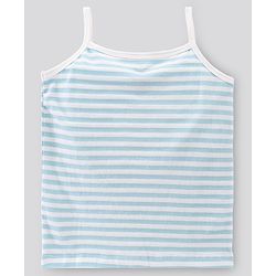Pine Kids Singlet Anti Microbial & Biowashed Cotton Slips Striped Pattern Pack of 3 - Pink Yellow And Blue