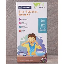 Pine Kids 3-in-1 DIY Slime Making Kit - Multicolor | Enhances Creativity, Hands-On Learning | Bring Out the Kids Creativity & Hidden Talents | Perfect Gift for Birthdays & Parties | BIS Certified