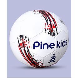Pine Kids Professional Size - 5 Football - White | High-Quality Stitched Soccer Ball for Boys & Girls | Ideal for Training, Match Play & Practice | Official Size | Long-Lasting Performance
