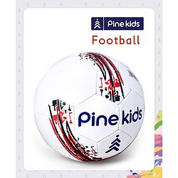 Pine Kids Professional Size - 5 Football - White | High-Quality Stitched Soccer Ball for Boys & Girls | Ideal for Training, Match Play & Practice | Official Size | Long-Lasting Performance
