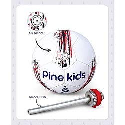 Pine Kids Professional Size - 5 Football - White | High-Quality Stitched Soccer Ball for Boys & Girls | Ideal for Training, Match Play & Practice | Official Size | Long-Lasting Performance