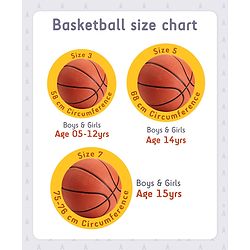 Pine Kids Size 7 Basketball - Orange