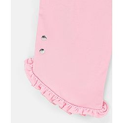 Pine Kids Organic Cotton & Biowash Three Fourth Length Solid Colour Leggings Pack of 2 - Fuchsia & Light Pink