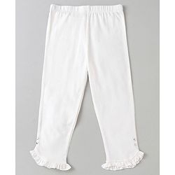 Pine Kids Solid Calf Length Legging with Organic Cotton and Biowash Pack of 2 - Black White