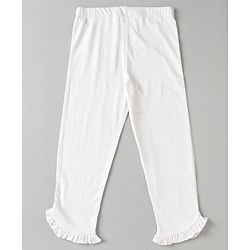 Pine Kids Solid Calf Length Legging with Organic Cotton and Biowash Pack of 2 - Black White