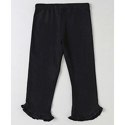 Pine Kids Solid Calf Length Legging with Organic Cotton and Biowash Pack of 2 - Black White