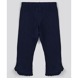 Pine Kids Solid Calf Length Legging with Organic Cotton and Biowash Pack of 2 - Blue Red