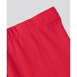 Pine Kids Solid Calf Length Legging with Organic Cotton and Biowash Pack of 2 - Blue Red
