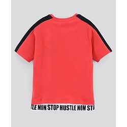 Pine Kids Biowash Half Sleeves Tee Super Speed Print - Red