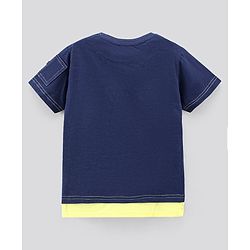 Pine Kids Half Sleeves Tee SK8  Crew Print - Navy Blue