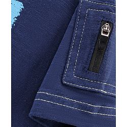 Pine Kids Half Sleeves Tee SK8  Crew Print - Navy Blue