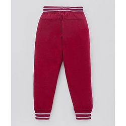 Pine Kids Biowashed Full Length Lounge Pant With Drawstring - Red
