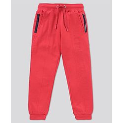 Pine Kids Full Lenght Biowashed Lounge Pant - Red