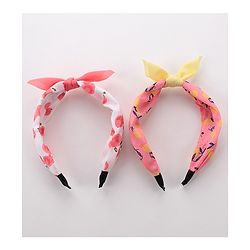 Pine Kids Hair Bands Pack of 2 - Light Pink White