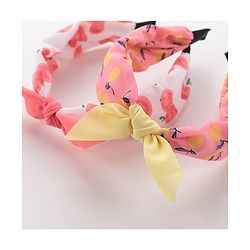 Pine Kids Hair Bands Pack of 2 - Light Pink White