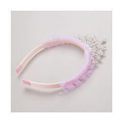 Pine Kids Frilled Hair Band With Crown Applique - Purple