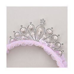 Pine Kids Frilled Hair Band With Crown Applique - Purple