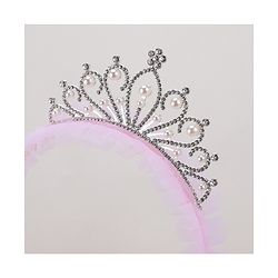Pine Kids Frilled Hair Band With Crown Applique - Purple