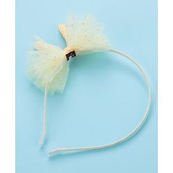 Pine Kids Hair Band With Bow - Yellow
