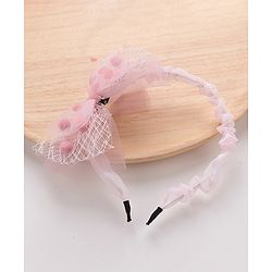 Pine Kids Hair Band With Bow - Pink