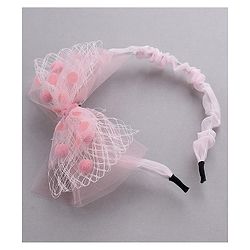 Pine Kids Hair Band With Bow - Pink