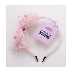 Pine Kids Hair Band With Bow - Pink