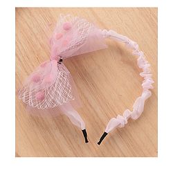 Pine Kids Hair Band With Bow - Pink