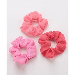 Pine Kids Scrunchies Pack of 3 - Light & Dark Pink
