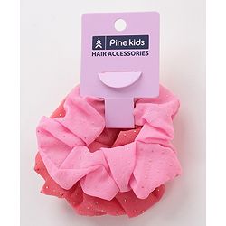 Pine Kids Scrunchies Pack of 3 - Light & Dark Pink