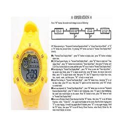 Pine Kids Digital Watch - Yellow