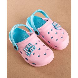 Pine Kids Clogs With Backstrap - Blue Pink