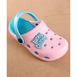 Pine Kids Clogs With Backstrap - Blue Pink