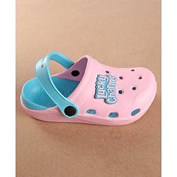 Pine Kids Clogs With Backstrap - Blue Pink