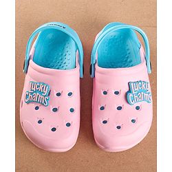 Pine Kids Clogs With Backstrap - Blue Pink
