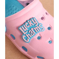 Pine Kids Clogs With Backstrap - Blue Pink