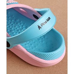Pine Kids Clogs With Backstrap - Blue Pink