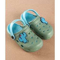 Pine Kids Clogs With Backstrap - Blue Green