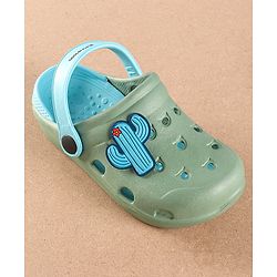 Pine Kids Clogs With Backstrap - Blue Green