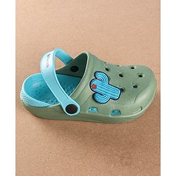 Pine Kids Clogs With Backstrap - Blue Green
