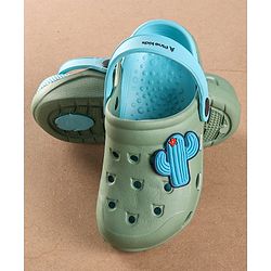 Pine Kids Clogs With Backstrap - Blue Green